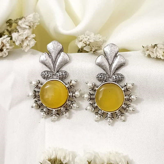 Pearlfect Antique Monalisa Stone Pearl Earrings