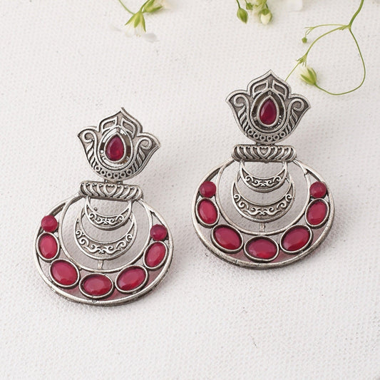 Pearlfect Tri-Moon Dangler Earrings