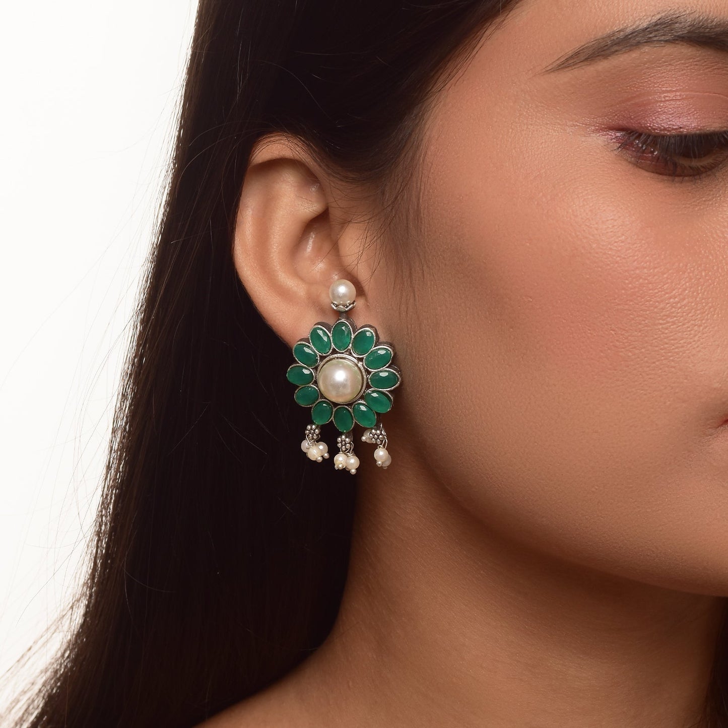 Pearlfect Pure Flower Indian-Wear Earrings