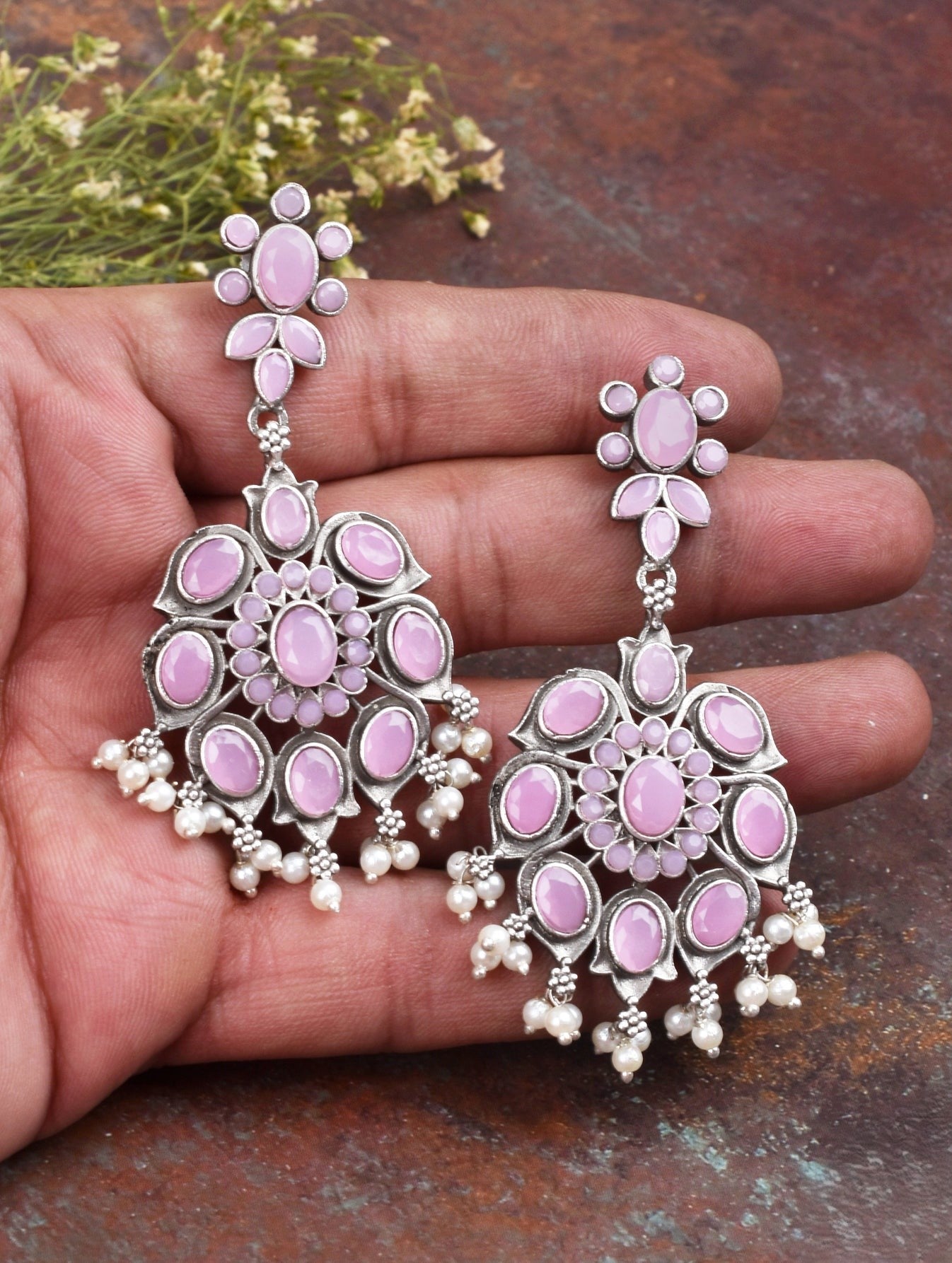 Pearlfect Flower Blossom Danglers