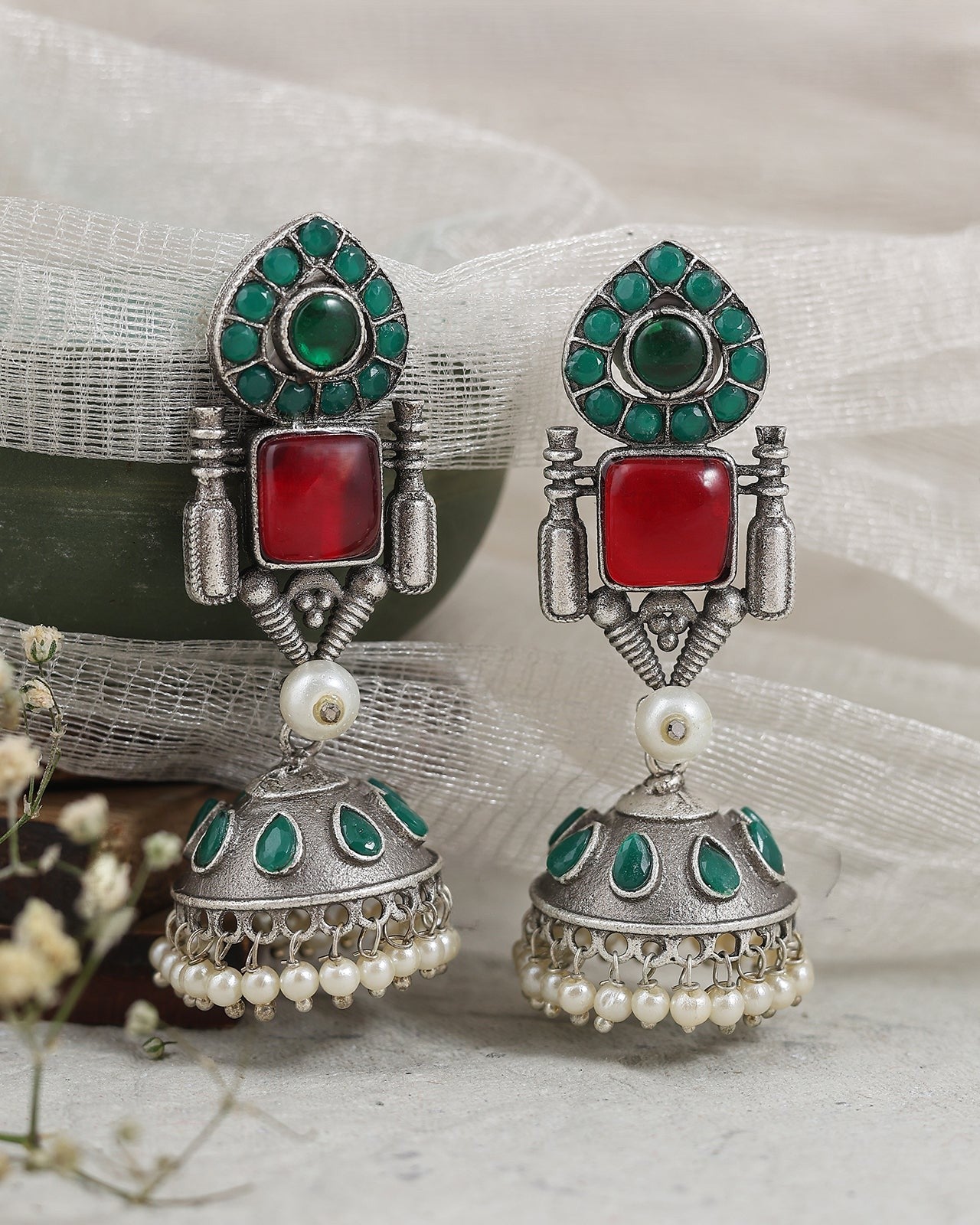 Pearlfect Nizami Elegance Jhumke Earrings