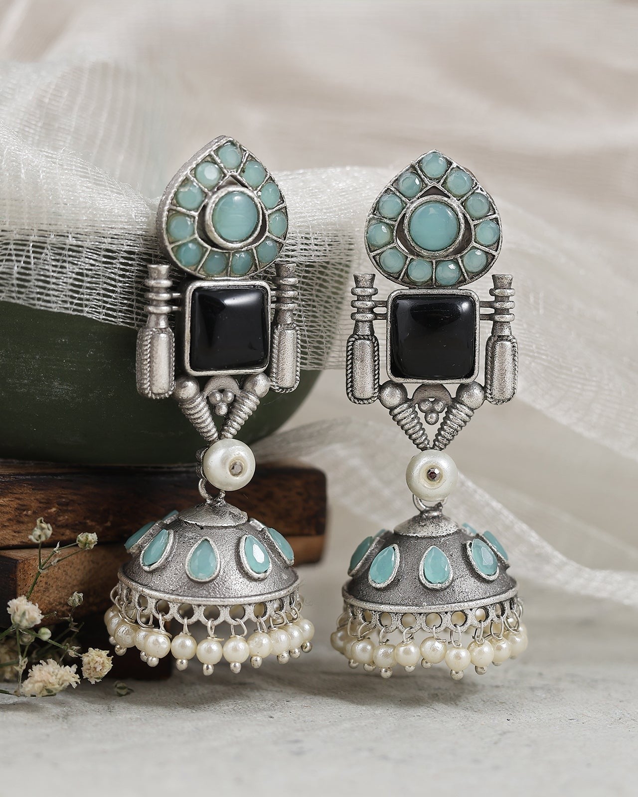Pearlfect Nizami Elegance Jhumke Earrings