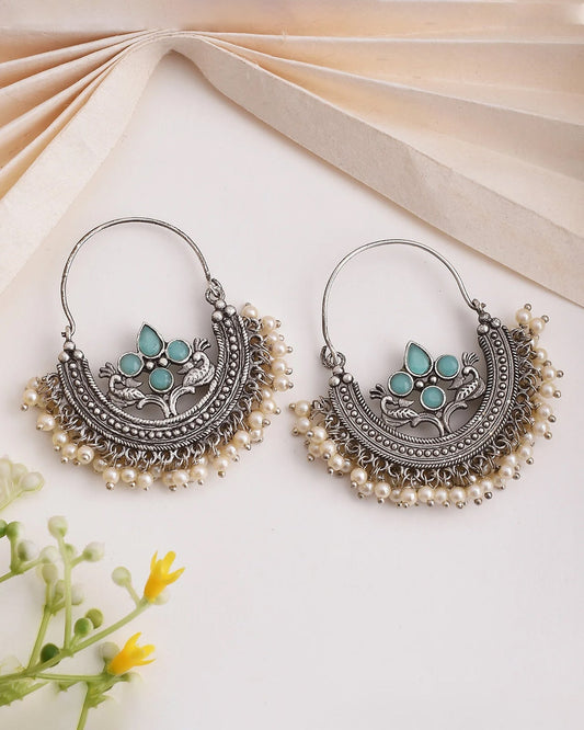 Pearlfect Dual Peacock Smile Earrings