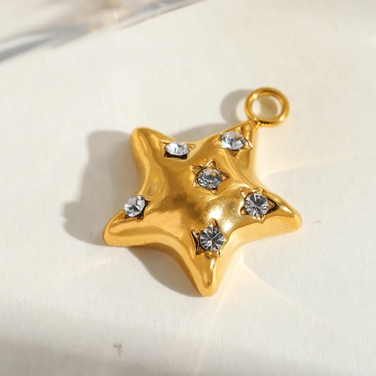 14K Gold Plated Star Charm
