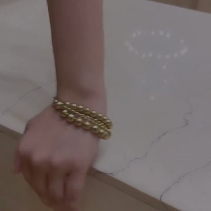 Pearlfect Golden Bead Fusion Bracelet
