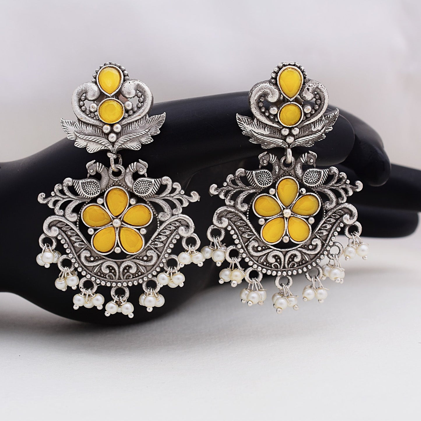 Pearlfect Pretty Peacock Dangler Earrings